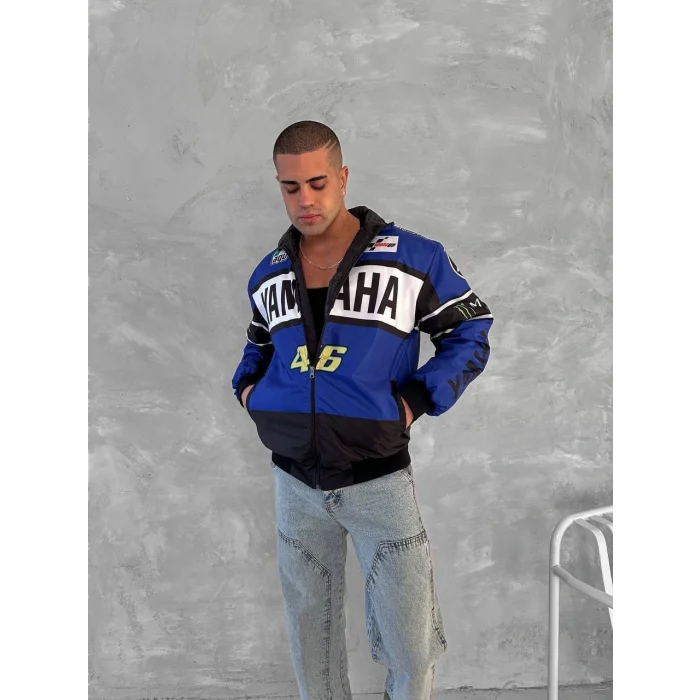 Mavi Yamaha İçi Astarlı Bumber Ceket