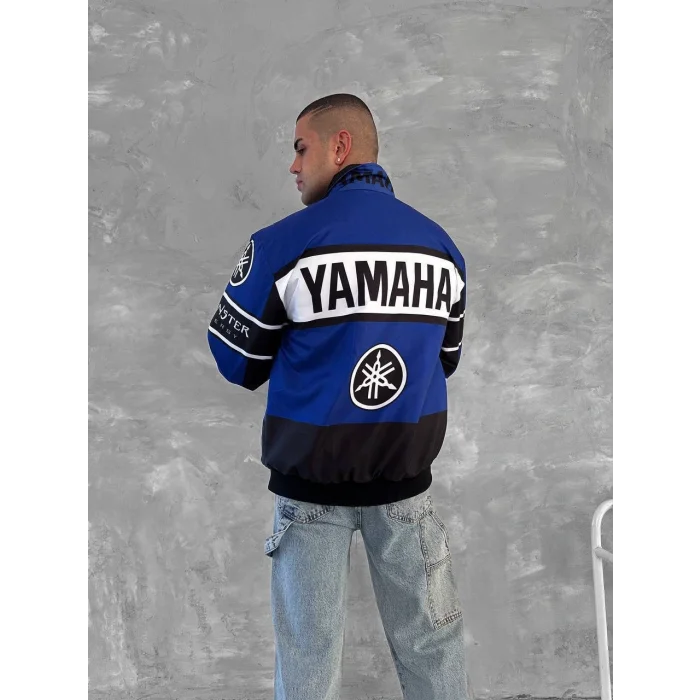 Mavi Yamaha İçi Astarlı Bumber Ceket