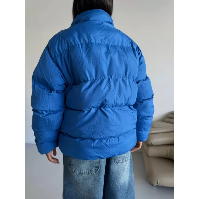 Mavi NK Oversize Unisex Çift Taraflı Mont