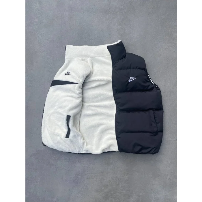 Siyah Oversize Unisex Çift Taraflı Yelek