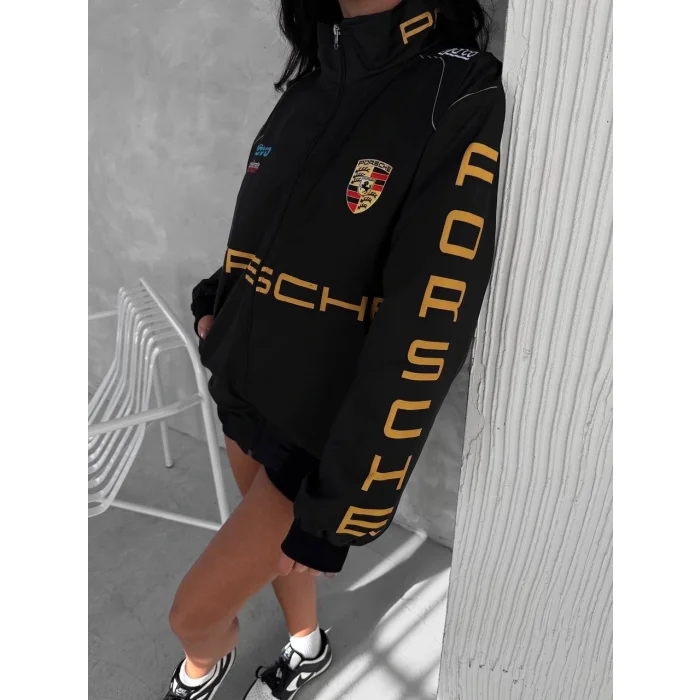 Siyah Porsche İçi Astarlı Bumber Ceket