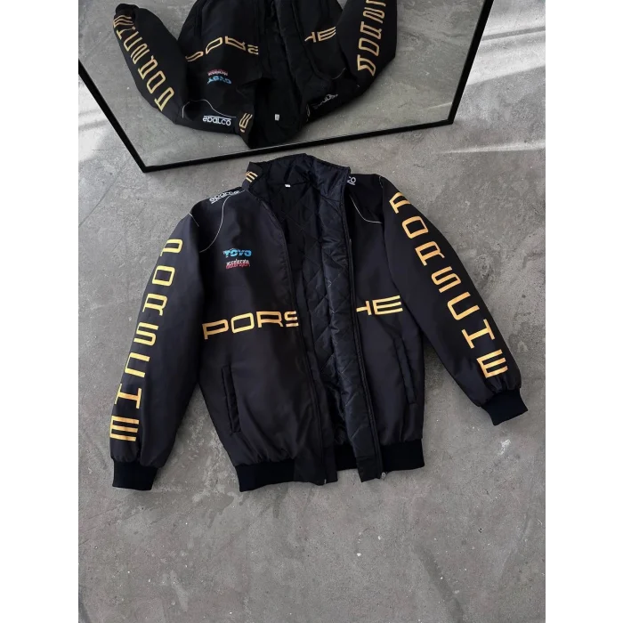 Siyah Porsche İçi Astarlı Bumber Ceket