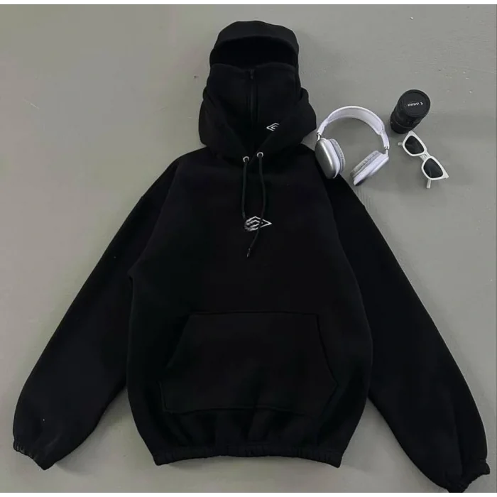 Siyah Mask Unisex Oversize Sweat