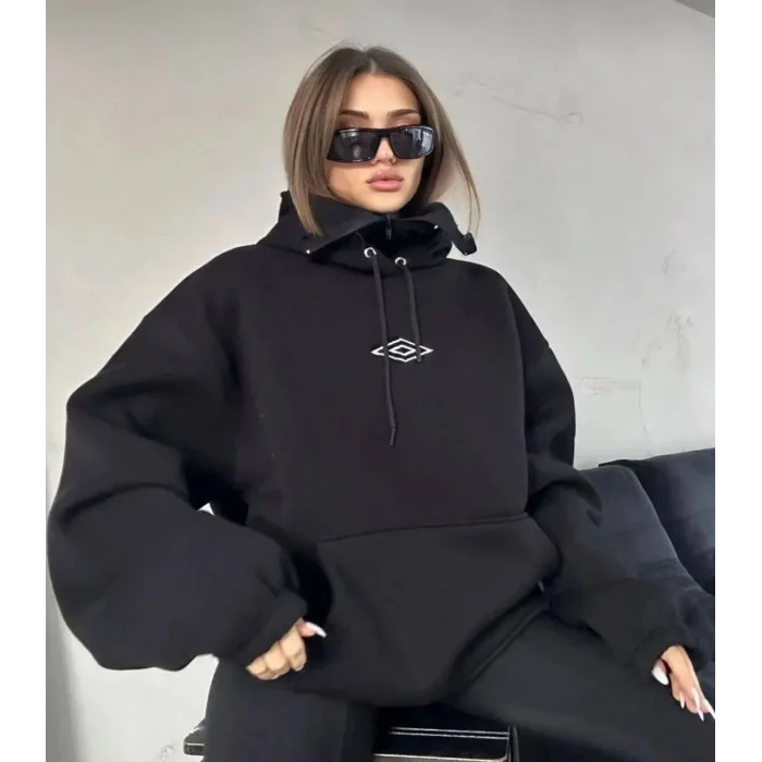 Siyah Mask Unisex Oversize Sweat