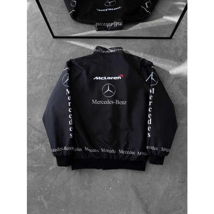 Siyah Mercedes İçi Astarlı Bumber Ceket