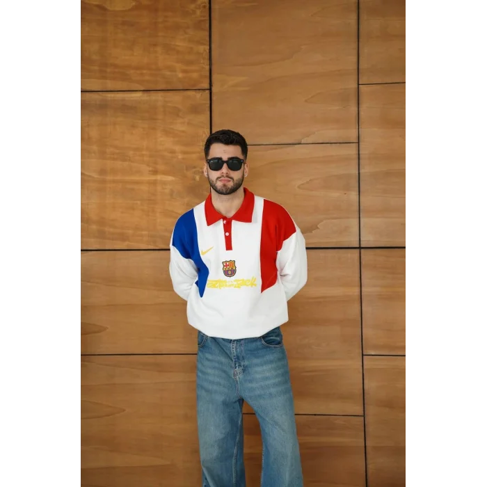 Beyaz FCB Unisex Oversize Sweat