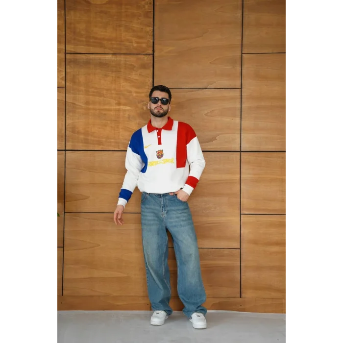 Beyaz FCB Unisex Oversize Sweat