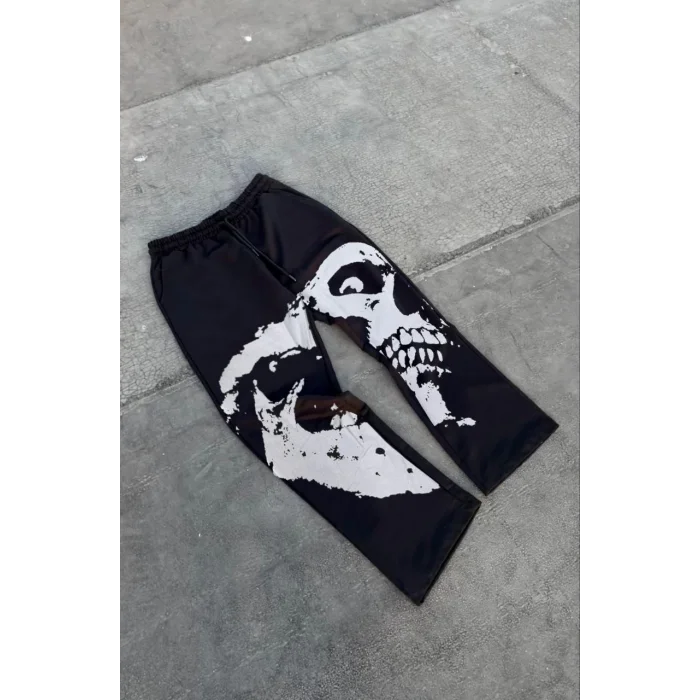 Siyah Kuru Kafa Oversize Eşofman