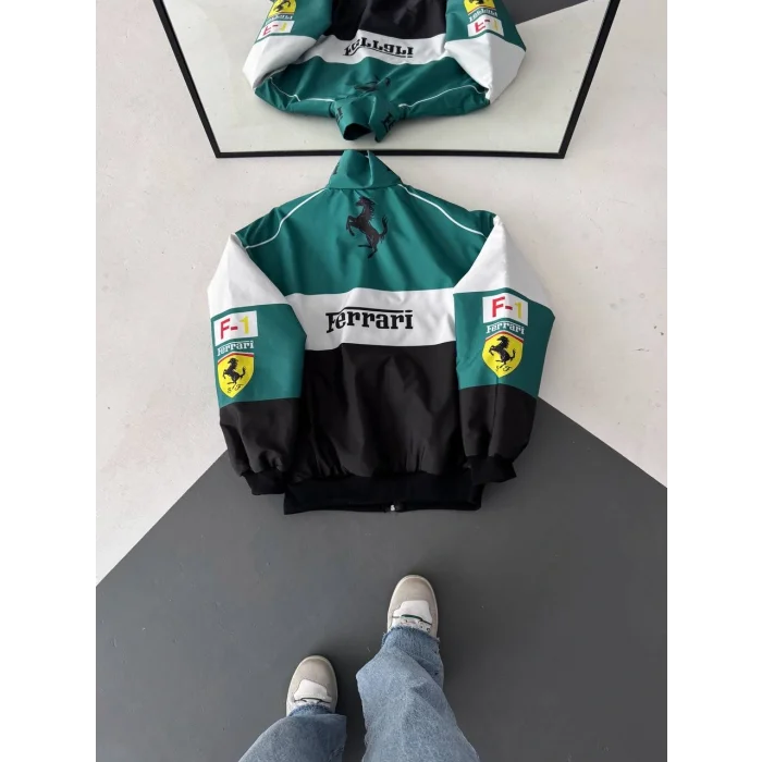 Yeşil Ferrari İçi Astarlı Bumber Ceket