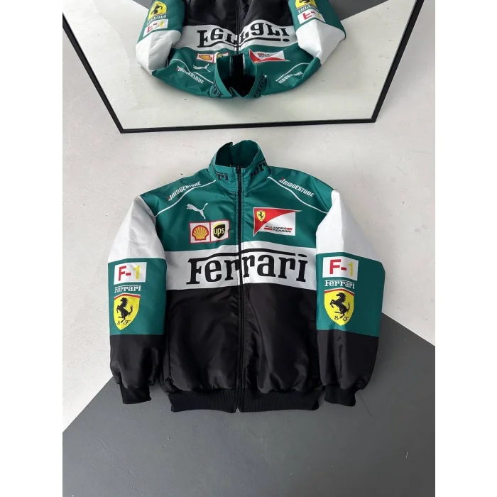 Yeşil Ferrari İçi Astarlı Bumber Ceket