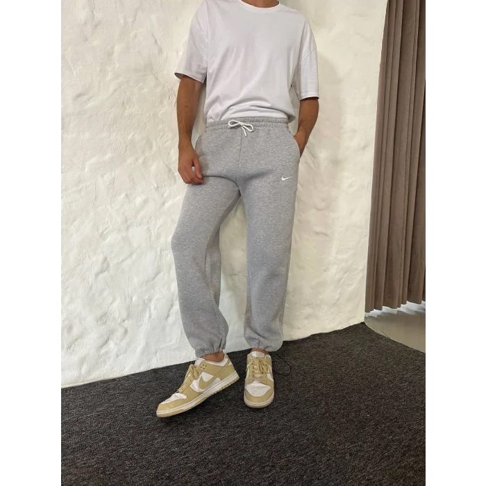 Gri NK Biyeli Unisex Oversize Eşofman