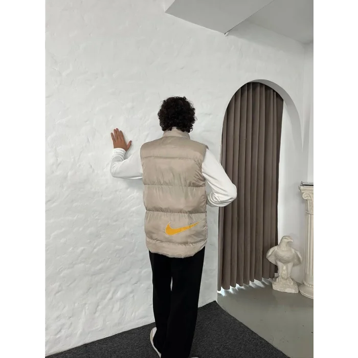 Krem NK Back Logo Unisex Oversize Mont