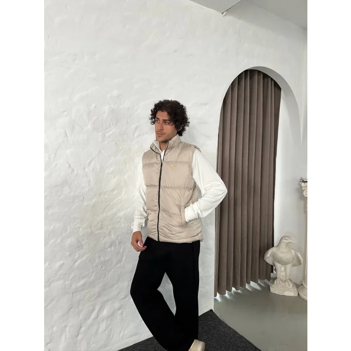 Krem NK Back Logo Unisex Oversize Mont