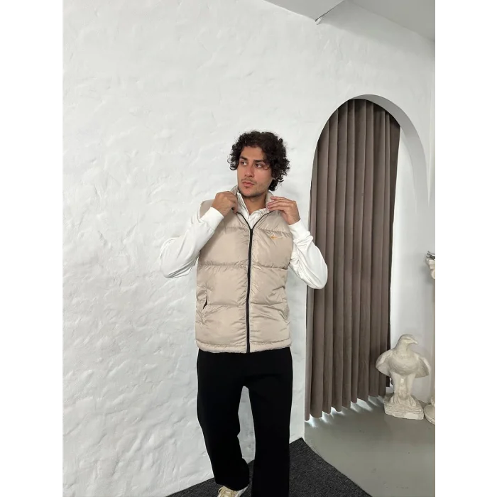 Krem NK Back Logo Unisex Oversize Mont