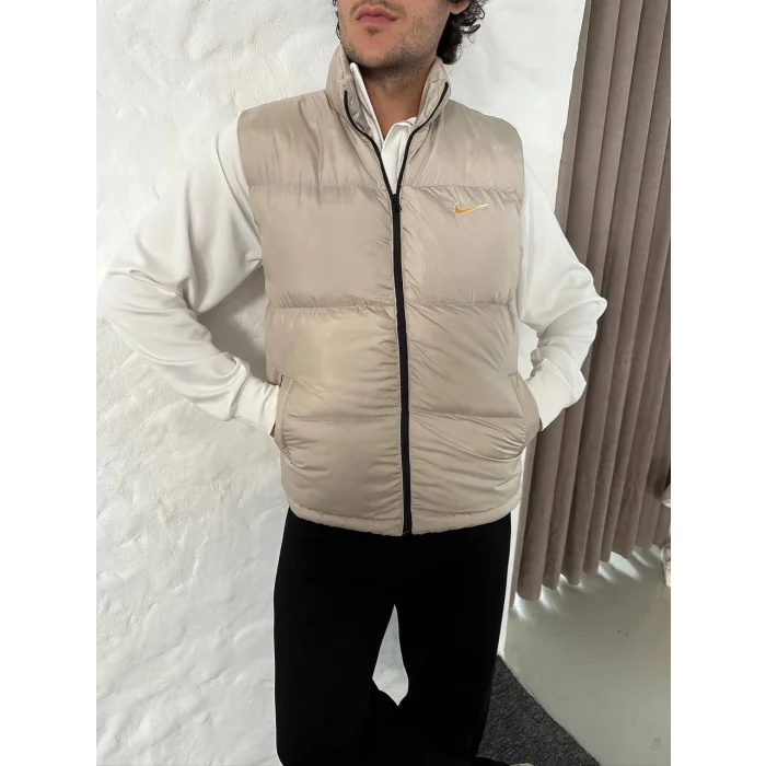 Krem NK Back Logo Unisex Oversize Mont