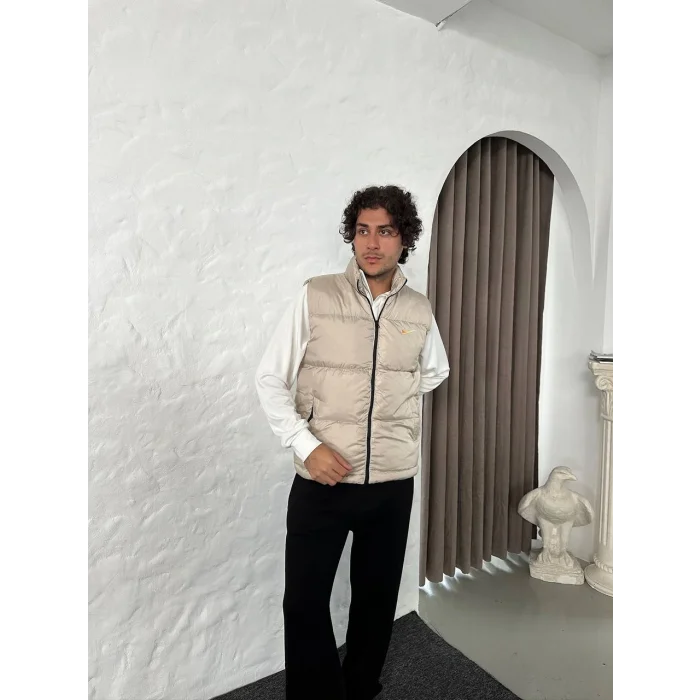 Krem NK Back Logo Unisex Oversize Mont