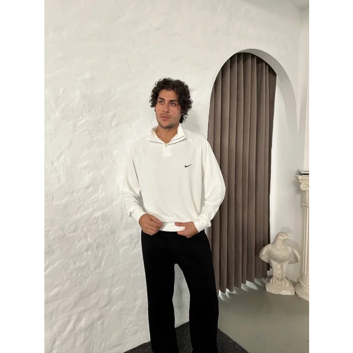 Beyaz NK Basic Unisex Oversize Sweat