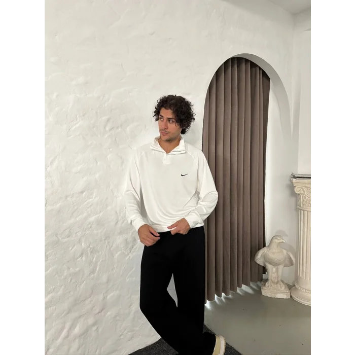 Beyaz NK Basic Unisex Oversize Sweat