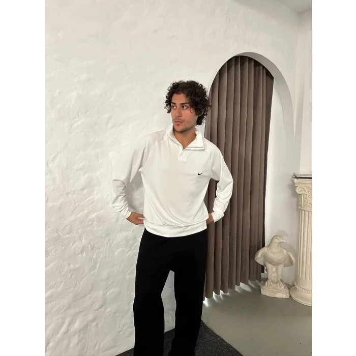 Beyaz NK Basic Unisex Oversize Sweat