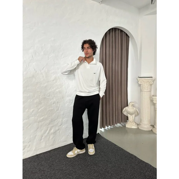 Beyaz NK Basic Unisex Oversize Sweat