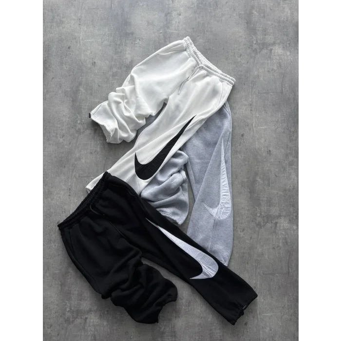 Beyaz NK Big Logo Unisex Oversize Eşofman