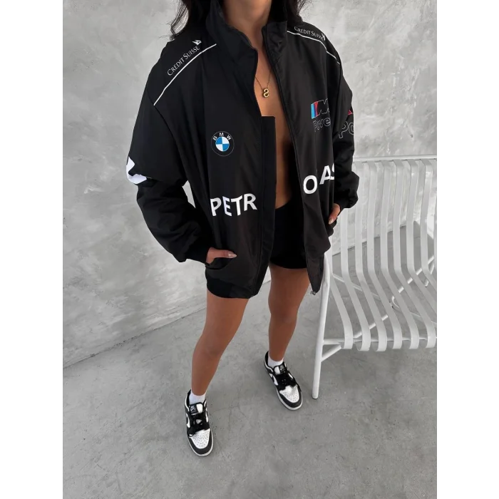 Siyah BMW İçi Astarlı Bumber Ceket