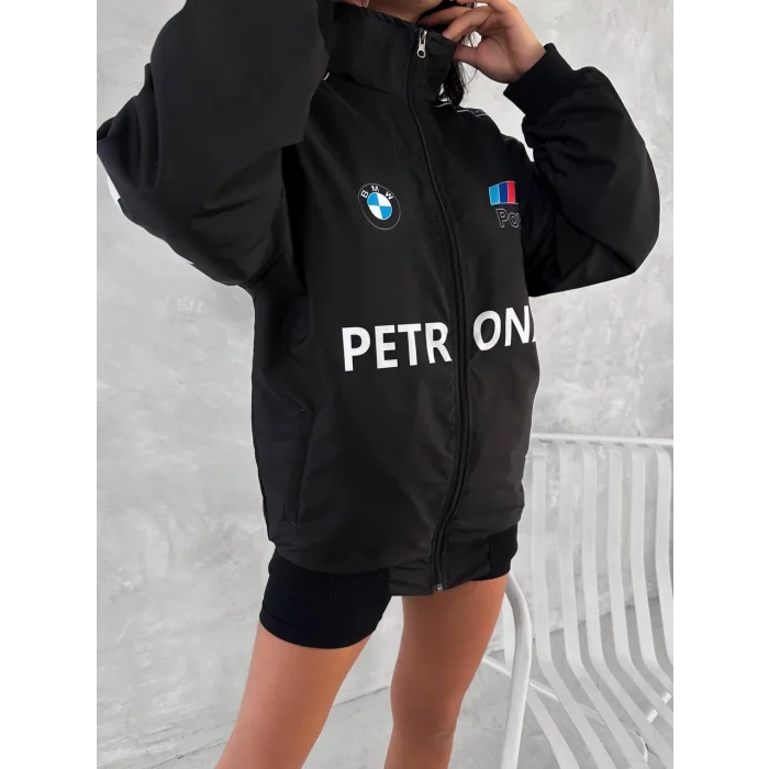 Siyah BMW İçi Astarlı Bumber Ceket