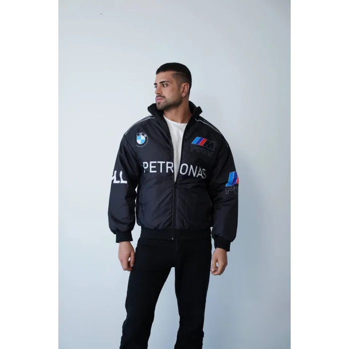 Siyah BMW İçi Astarlı Bumber Ceket