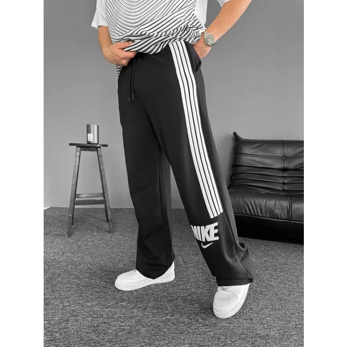 Siyah NK 4 Şeritli Oversize Eşofman