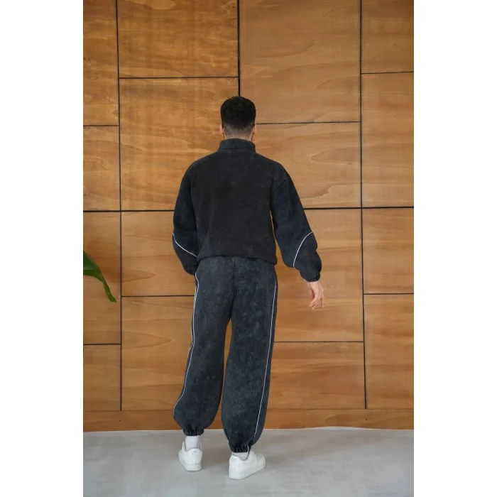 Vintage Basic Biyeli Oversize Eşofman Takımı