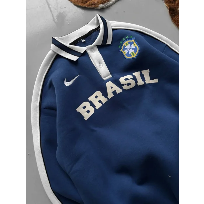 Mavi Brasil Polo Yaka Unisex Oversize Sweat