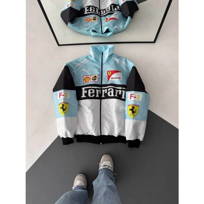 Mavi Ferrari İçi Astarlı Bumber Ceket