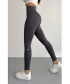 Antrasit Alo Yoga Şardonlu Sıkılaştırıcı Yüksek Bel Tayt