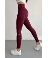 Bordo Alo Yoga Şardonlu Sıkılaştırıcı Yüksek Bel Tayt
