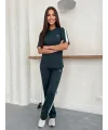 Yeşil Lacoste Şeritli Modal İkili Takım