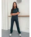 Yeşil Lacoste Şeritli Modal İkili Takım