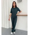 Yeşil Lacoste Şeritli Modal İkili Takım