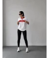 Beyaz Türkiye Polo Yaka Unisex Oversize Tshirt
