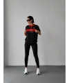 Siyah Türkiye Polo Yaka Unisex Oversize Tshirt