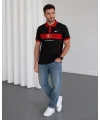 Siyah Türkiye Polo Yaka Unisex Oversize Tshirt