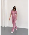 Pembe Alo Çift Şeritli Modal İkili Takım