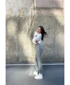 Antrasit Yüksek Bel En Boy Likralı Kot Tayt