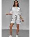 Beyaz NF Oversize Unisex Şortlu Takım