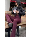 Bordo İspanyol Paça Oysho Tayt
