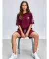 Bordo NF Oversize Unisex Şortlu Takım
