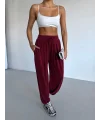 Bordo Oysho Modal Kumaş Şalvar Pantolon
