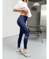 Lacivert Alo Bilek Baskılı Sıkılaştırıcı Yüksek Bel Tayt