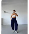 Lacivert Oysho Modal Kumaş Şalvar Pantolon