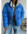 Mavi NK Oversize Unisex Çift Taraflı Mont