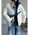 Mavi NK Oversize Unisex Çift Taraflı Mont
